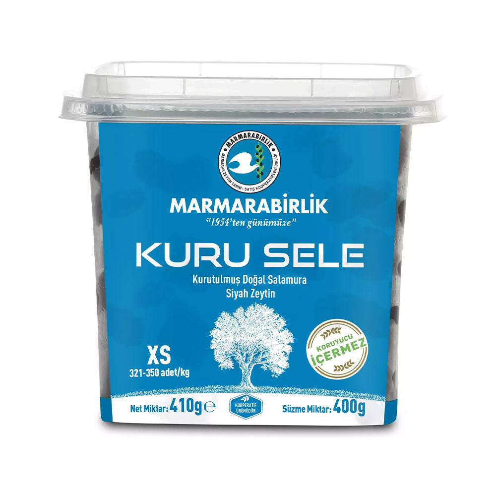 Натурална черна маслина сорт СЕЛЕ XS(321-350) Marmarabirlik – 400гр.