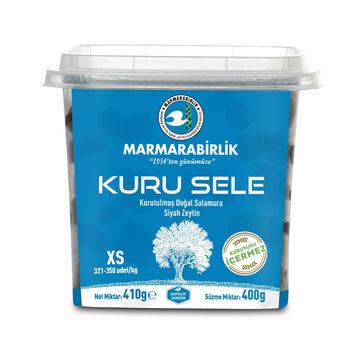 Натурална черна маслина сорт СЕЛЕ XS(321-350) Marmarabirlik – 400гр.