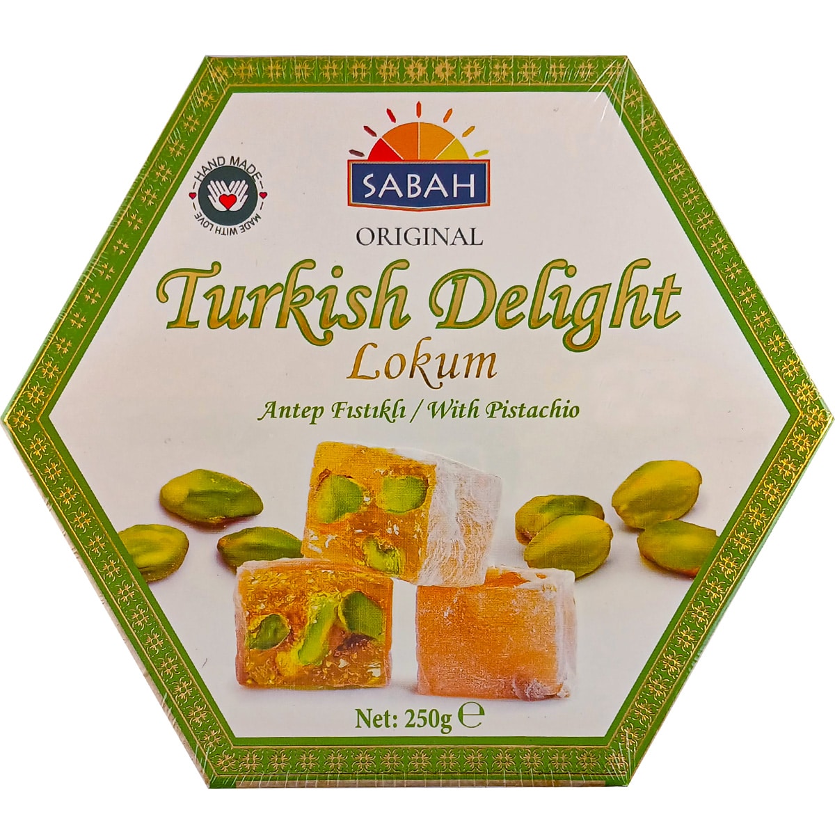 Turkish Delight with pistachio SABAH 250 g