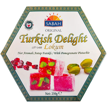 Turkish Delight with Pomegranate and Pistachio SABAH 250 g