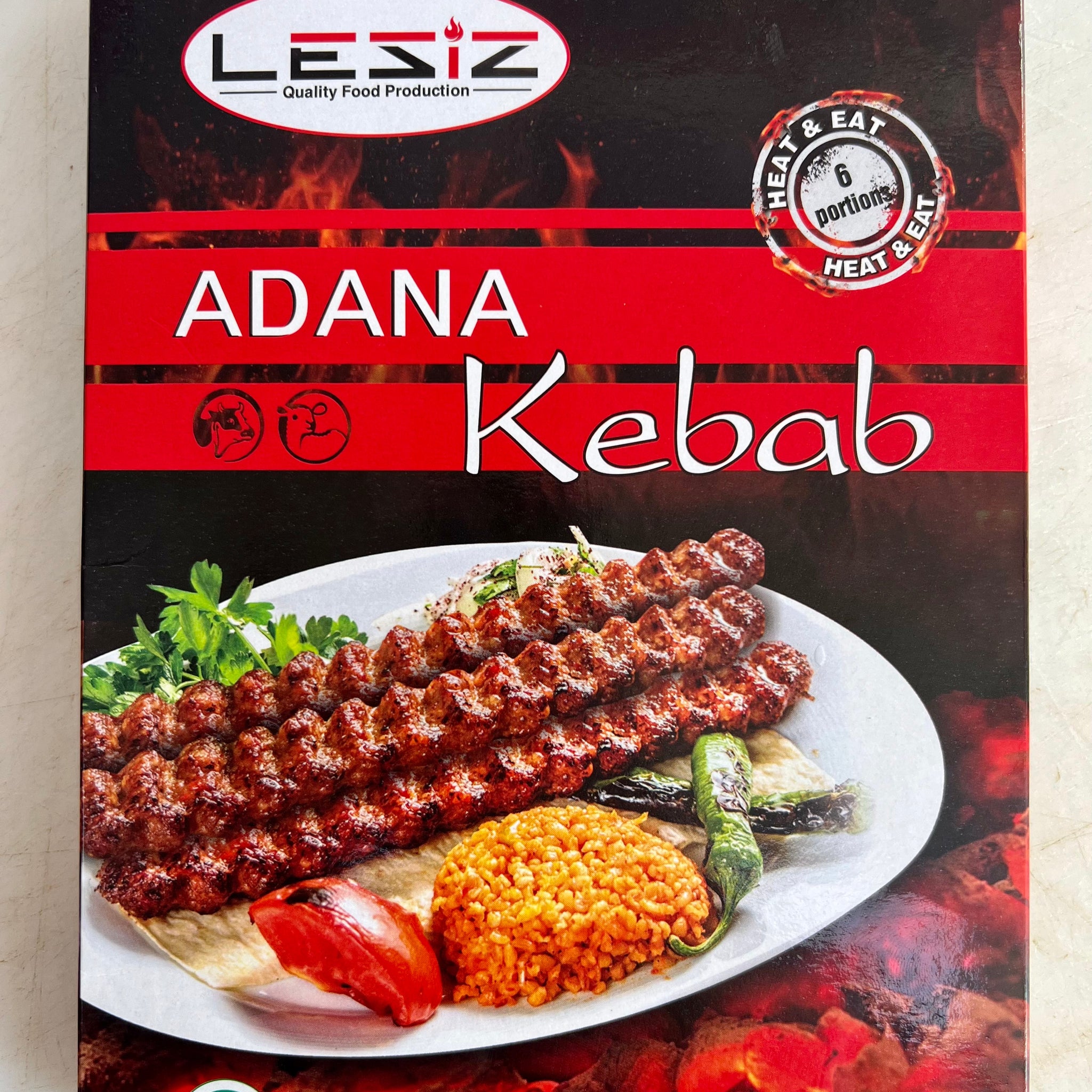 Heat&Eat Adana Kebab Frozen 380 g 6 pcs - Leziz